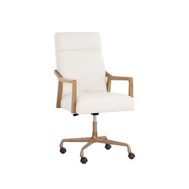 Collin Office Chair In Natural and Heather Ivory Tweed