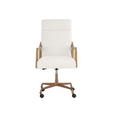 Collin Office Chair In Natural and Heather Ivory Tweed