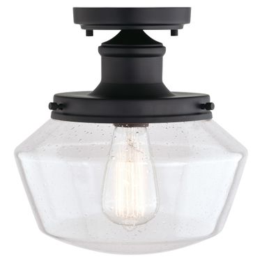Collins 10 Inch Outdoor Flush Mount In Matte Black