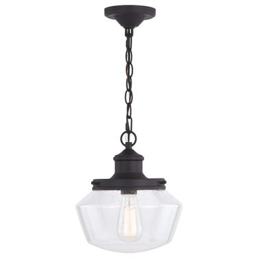 Collins 10 Inch Outdoor Pendant In Matte Black
