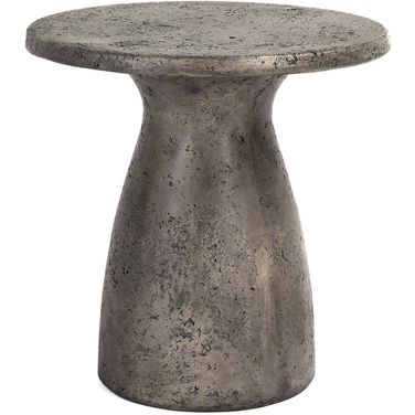 Collins 16 Inch Outdoor Accent Table In Dark Gray