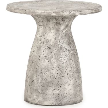 Collins 16 Inch Outdoor Accent Table In Light Gray