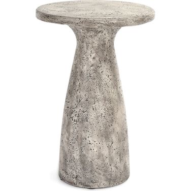 Collins 19 Inch Outdoor Accent Table In Light Gray