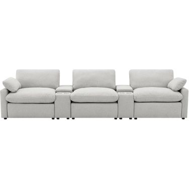 Collins 5-Piece Power Reclining Home Theater Seating In Grey