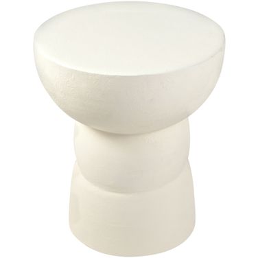Collins Aluminum End Table In Cream
