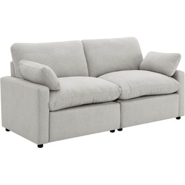 Collins Modular Power Loveseat In Grey