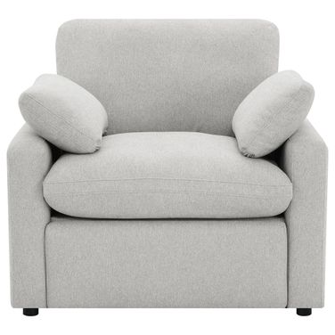 Collins Upholstered Power Recliner Chair In Grey