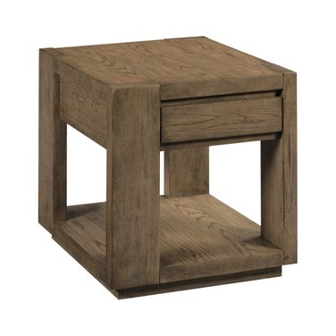 Colson 1 Drawer End Table In Medium Stain