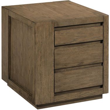 Colson 3 Drawers End Table In Medium Stain