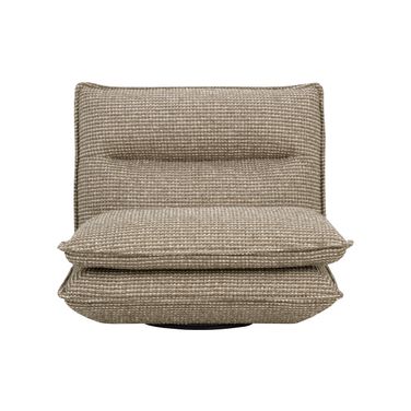 Colson Swivel Armless Chair In Torched Meringue