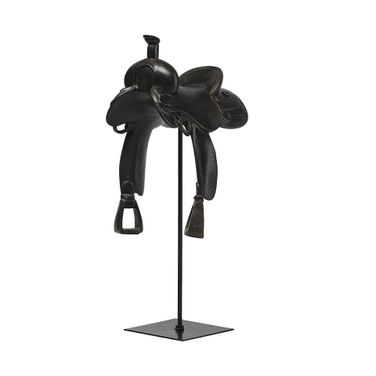 Colt I 9 x 8 Inch Equestrian Inspired Western Horse Saddle In Black