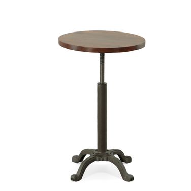 Colton Adjustable Vintage Table In Chestnut Top and Industrial Base