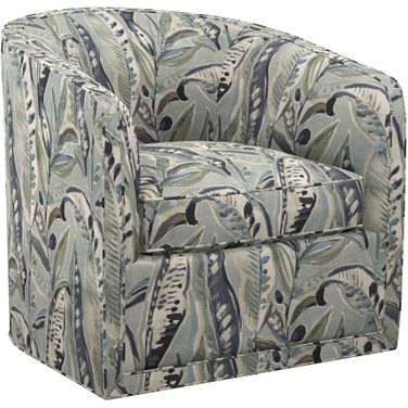 Featured Upholstery Colton Swivel Chair In Blue