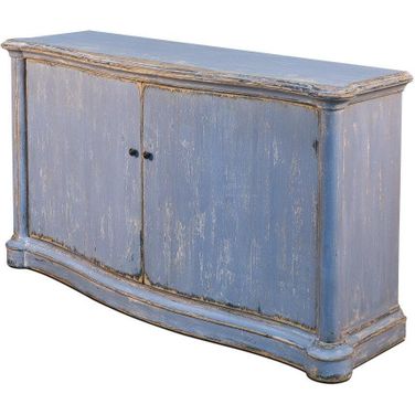 Columns Blue Bowfront Sideboard
