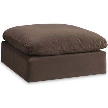 Comfy Velvet Modular Ottoman In Brown