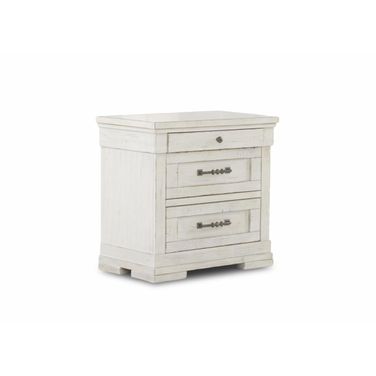 Coming Home Cozy 3 Drawer Nightstand In Chalk