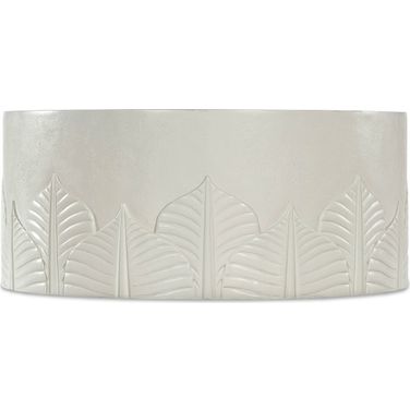 Commerce and Market Amelia Round Cocktail Table In White and Cream