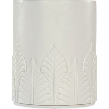 Commerce and Market Amelia Round End Table In White and Cream