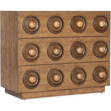 Commerce and Market Knobby 3-Drawer Accent Chest In Light Wood