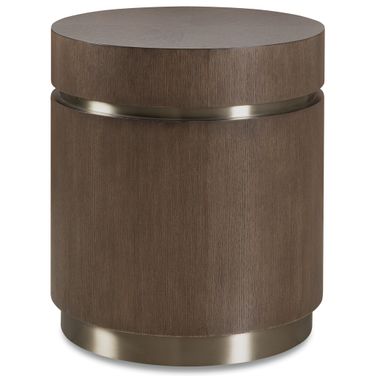 Commerce and Market Roll With It Round End Table In Dark Wood