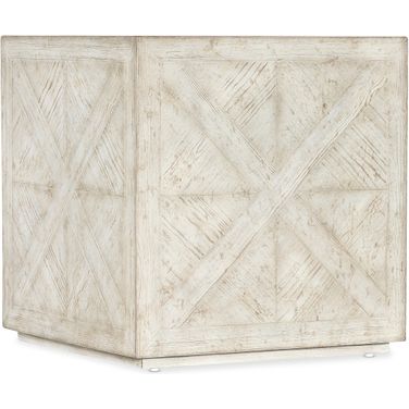 Commerce and Market Block Buster End Table In White