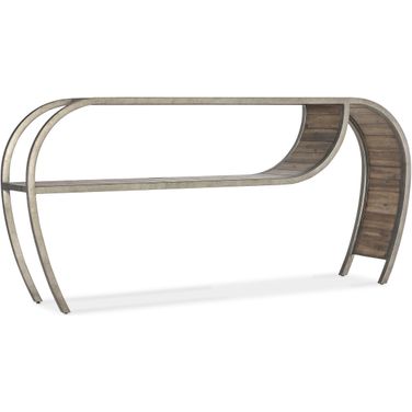 Commerce and Market Open Ended Console Table In Medium Wood