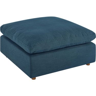 Commix Azure Down Filled Overstuffed Ottoman
