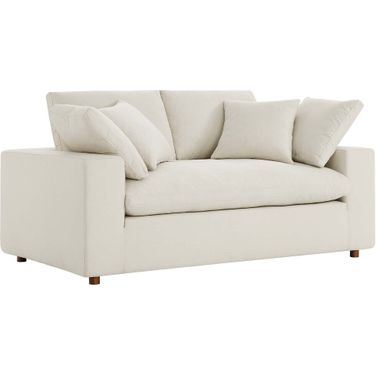 Commix Down Filled Overstuffed Loveseat In Light Beige