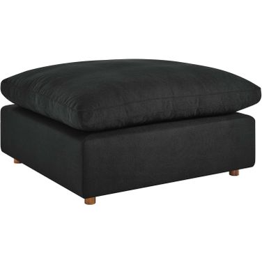 Commix Down Filled Overstuffed Ottoman In Black
