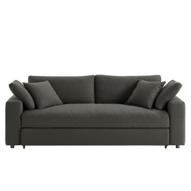Commix Down Filled Overstuffed Sleeper Sofa In Gray