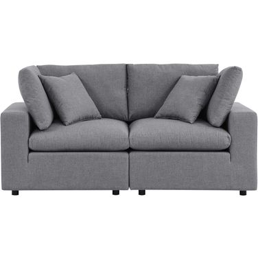 Commix Sunbrella Outdoor Patio Loveseat In Gray