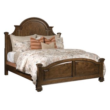 Commonwealth Allenby King Panel Bed In Warm Brunette