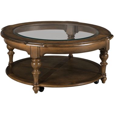 Commonwealth Corso Round Coffee Table In Warm Brunette