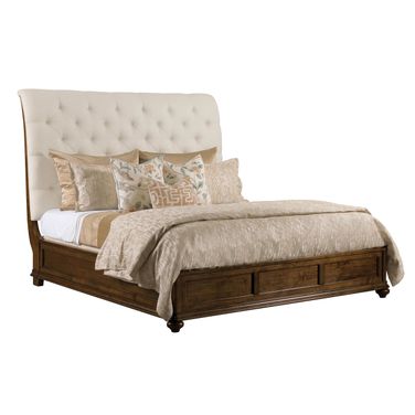 Commonwealth Herndon King Upholstered Bed In Warm Brunette