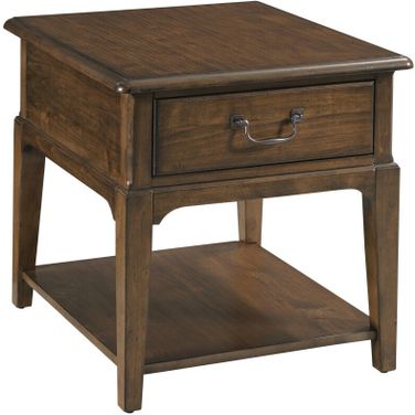 Commonwealth Washburn End Table In Warm Brunette