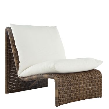 Como High Back Lounge In Linen Snow