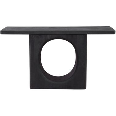Compass Rectangle Console Table In Sandblasted Black