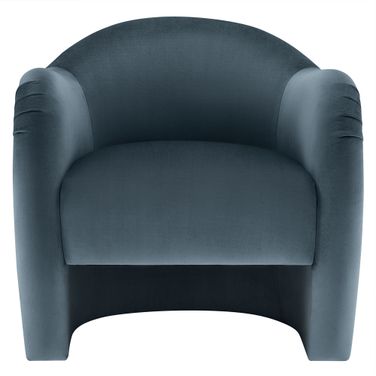 Compose Performance Velvet Accent Chair In Cadet Blue