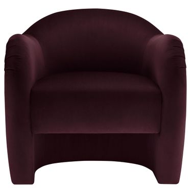 Compose Performance Velvet Accent Chair In Mulberry