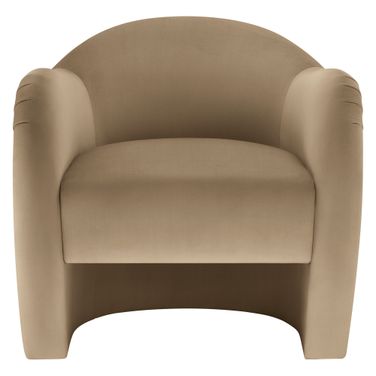 Compose Performance Velvet Accent Chair In Taupe