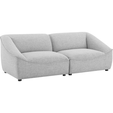 Comprise 2-Piece Loveseat In Light Gray