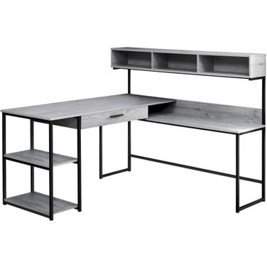 Computer Desk Corner In Grey