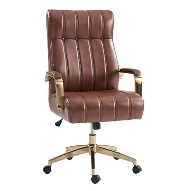 Conan Leather Ergonomic Executive Office Chair In Brown