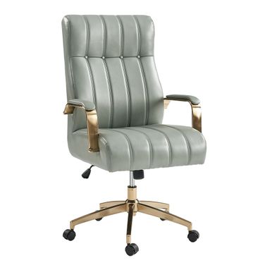 Conan Leather Ergonomic Executive Office Chair In Sage