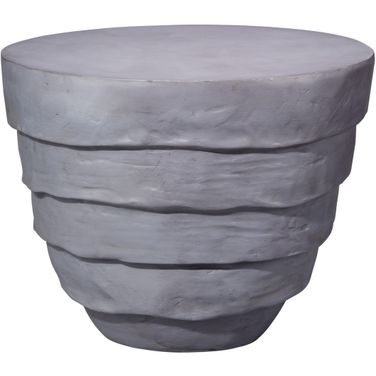 Concentric Fiber Glass Side Table In Grey