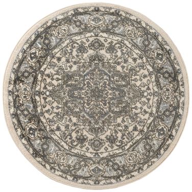 Concerto 4' x 4' Round Indoor Rug In Ivory Blue