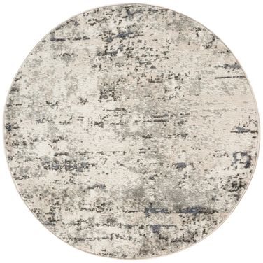 Concerto 8' x 8' Round Indoor Rug In Ivory Blue Grey