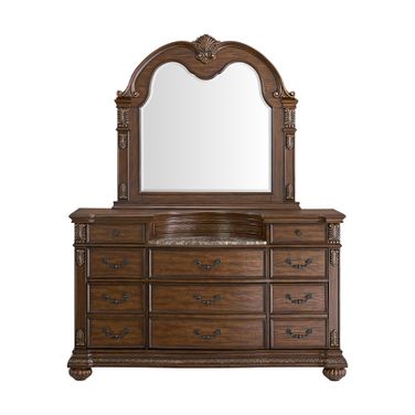 Concerto Dresser and Mirror Set In Brown