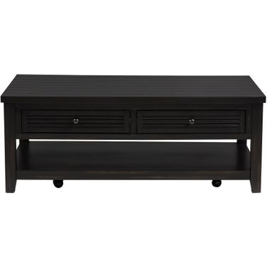 Concord 2-Drawer Rectangular Coffee Table In Distressed Java