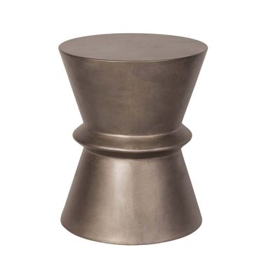 Concrete Hourglass Side Table In Bronze